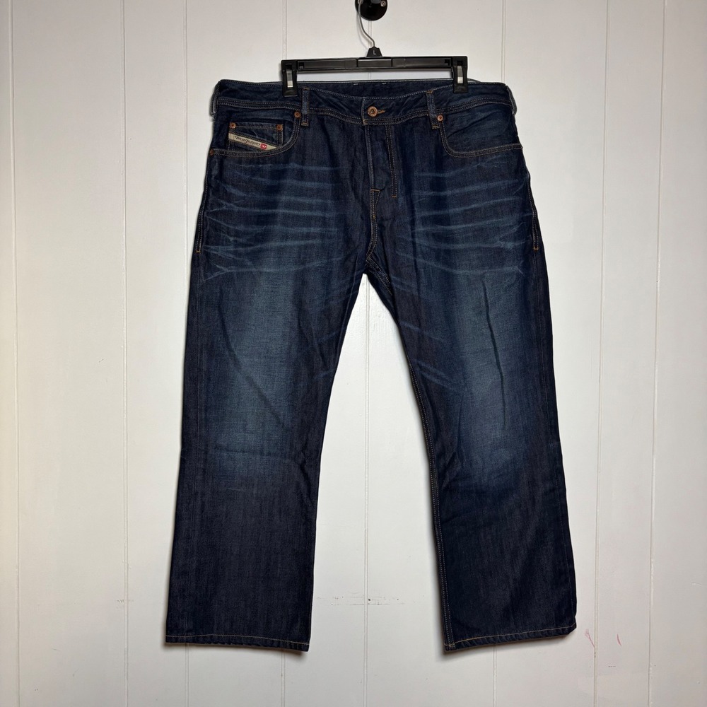 Diesel Y2K Zatiny Bootcut Jeans 38 x 26 in Dark Wash Button Fly Denim Grunge - Picture 2 of 16